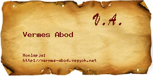Vermes Abod névjegykártya